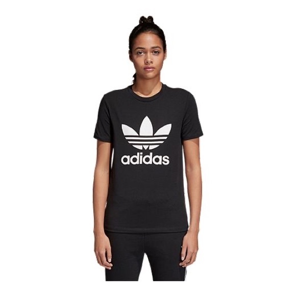 Adidas Black Logo Womens T Shirt Size S